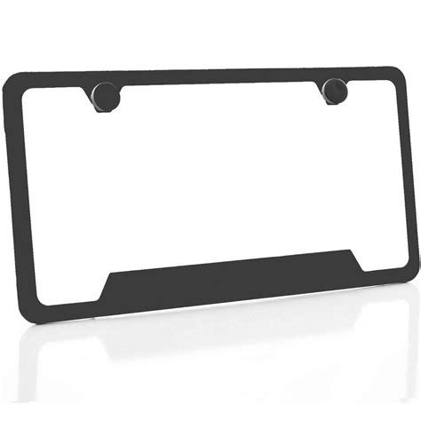 Matte Black Stainless Steel License Plate Frame – 